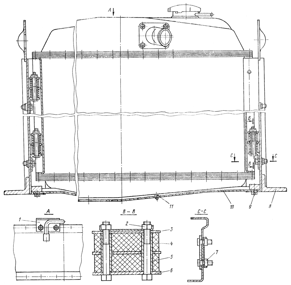 Водяной радиатор с рамой Водяной радиатор с рамой